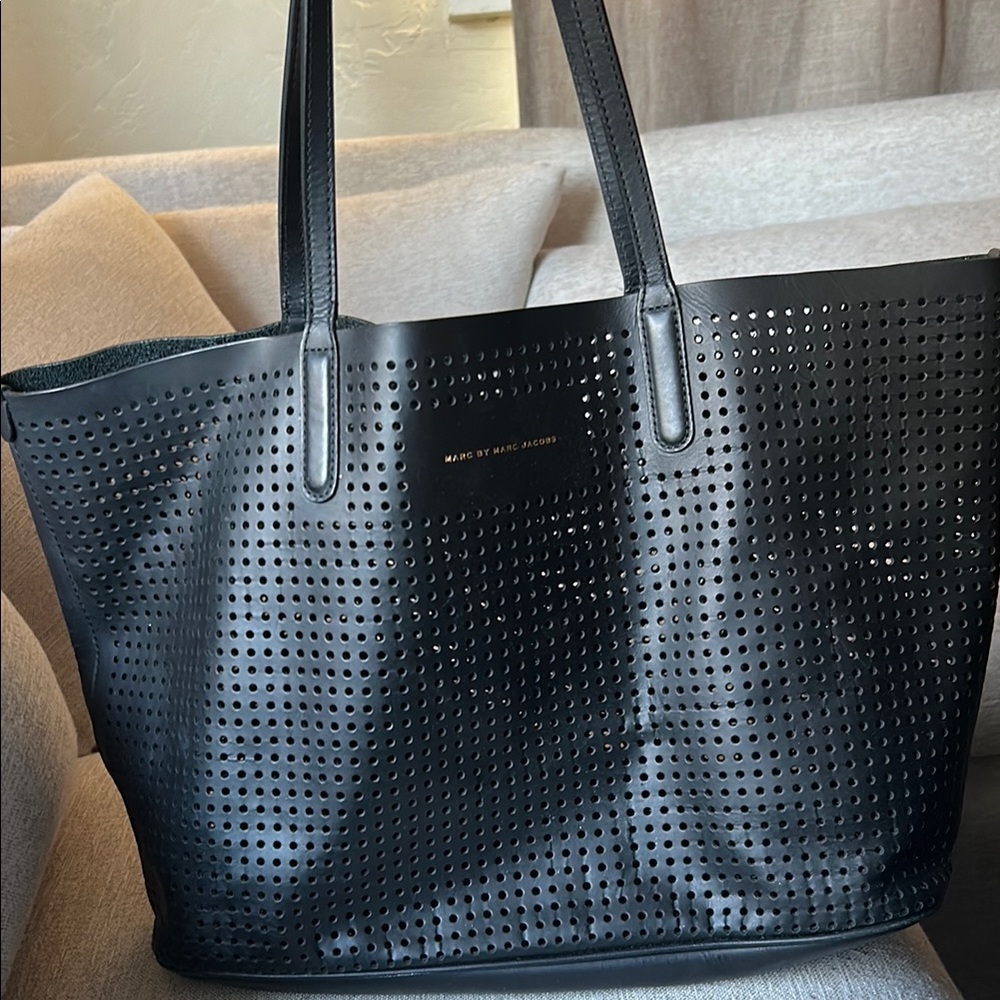 Marc by Marc Jacobs Black Perforated Tote
